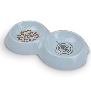 Van Ness Pets EcoWare Double Dish Cat Bowl, Whisker Friendly Feeder